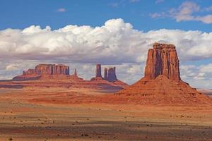 Clouds and Sun Over Desert Buttes photo