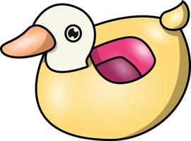 a cute balloon duck for the beach vector