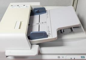 Paper tray of the modern digital laser copier. photo