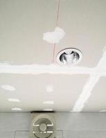 Unfinish ceiling in the urban house photo