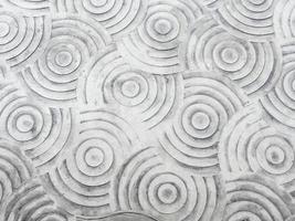 Circle graphic pattern on the concrete floor. photo
