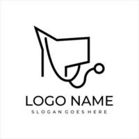 logotipo de perro creativo vector