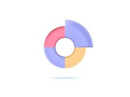 3d chart infographic icon. minimalis vector