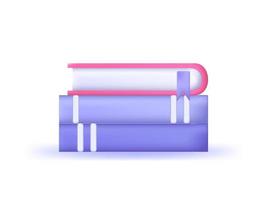 3d icon of book. vector illusrations