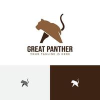 gran pantera tigre jaguar selva fauna silvestre animal logo vector