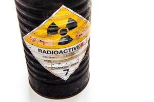 Steel container of Radioactive material photo