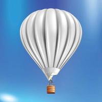 globo con cesta vector de transporte de mosca de aire caliente