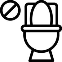 prohibir la ilustración de vector de inodoro en un fondo. símbolos de calidad premium. iconos vectoriales para concepto y diseño gráfico.