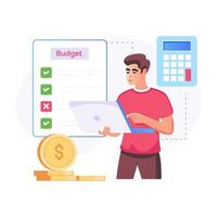 A budget report flat vector download
