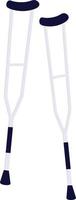 Underarm crutches semi flat color vector object