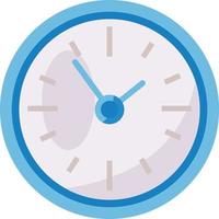 Clock semi flat color vector object