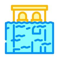 flood disaster color icon vector illustration