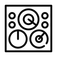 circular field line icon vector black illustration