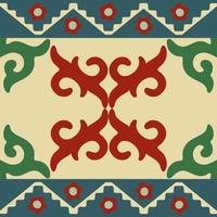 Kazakh asian nomadic design tribes on background vector