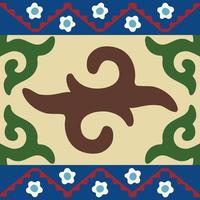 Kazakh asian nomadic design tribes on background vector