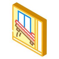 wardrobe bed isometric icon vector illustration