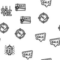 Summer Sale And Season Discount Vector Seamless Pattern