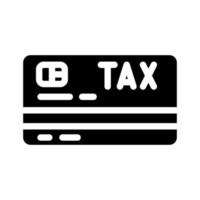 card tax glyph icon vector illustration