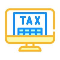 online tax color icon vector illustration