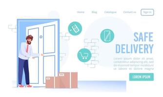 Contactless safe delivery service landing page