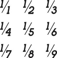 fracciones matemáticas vectoriales vector