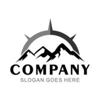 mountain compass logo vector