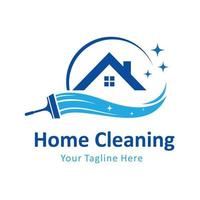 logotipo de limpieza de la casa vector