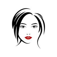 woman beauty hair logo vector