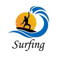 surfing vector logo
