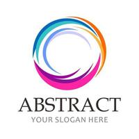abstract color circle logo vector