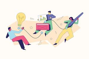 Designer teamwork vector illustration concept for user interface design