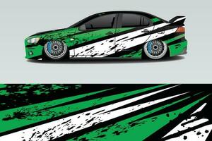 Car wrapping sticker design for racing cars vector