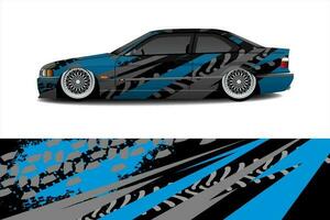 Car wrapping sticker design for racing cars vector