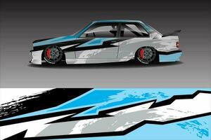 Premium Vector racing car wrapping sticker background design