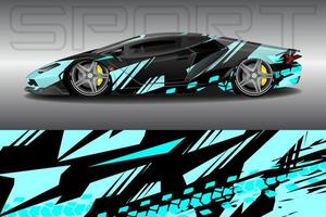 Car wrapping sticker design for racing cars vector