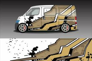 Premium Vector racing car wrapping sticker background design