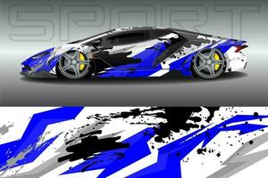 Car wrapping sticker design for racing cars vector