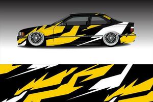 Car wrapping sticker design for racing cars vector