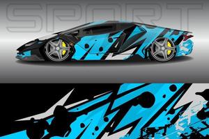 Car wrapping sticker design for racing cars vector