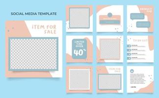 fully editable social media template banner fashion sale promotion vector