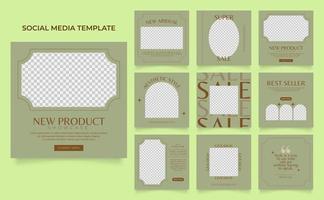 social media template banner fashion sale promotion vector