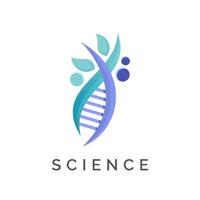 DNA Logo design colorful 3d gradient vector