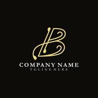 Letter B luxury classic logo design vector