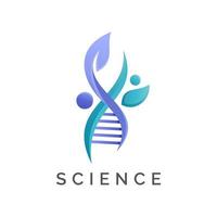 DNA Logo design 3d colorful gradient