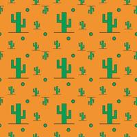 seamless pattern of cactus desert camping nature adventure vector