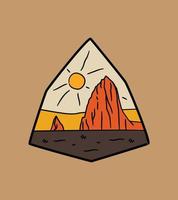 Capitol Reef vector design for t-shirt Design, tee design ,patch emblem badge design