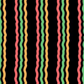 simple design of geometric abstract pattern horizontal seamless wave lines vector