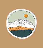Design vector of Denali National Park for badge design, emblem, T-shirt Art, Tee design