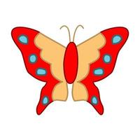 clip art de mariposa con diseño de dibujos animados vector