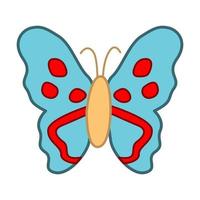 clip art de mariposa con diseño de dibujos animados vector